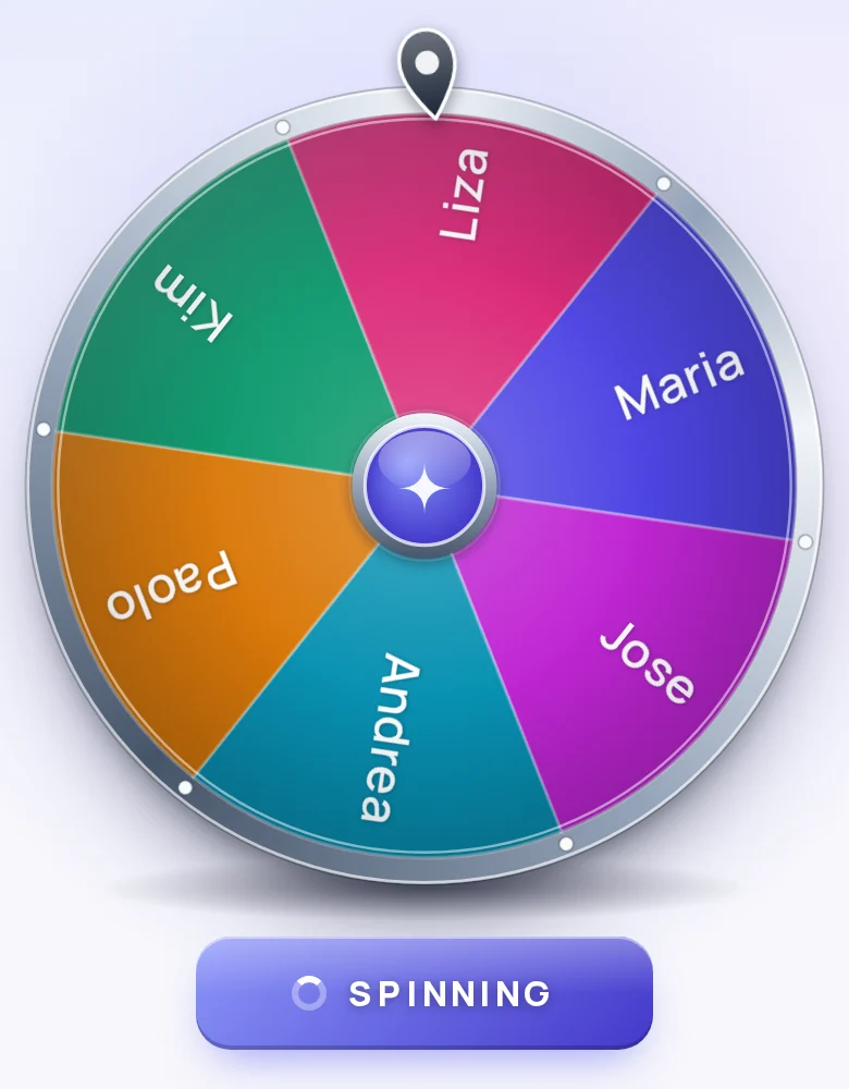 The wheel turning on a phone, with the button showing Spinning